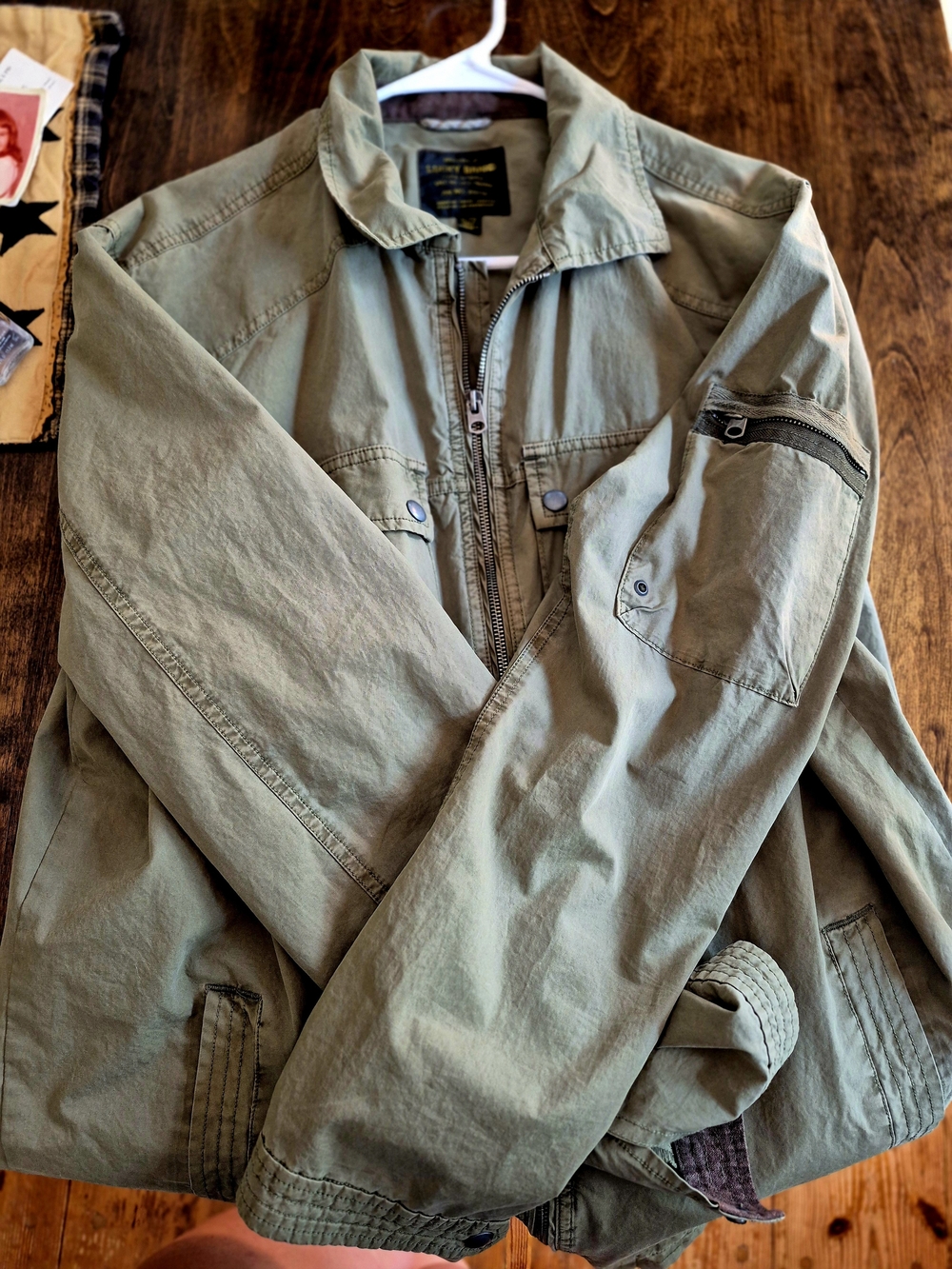 Lucky Brand Men's Lightweight Utility Jacket - Olive Green - Picture 4 of 5